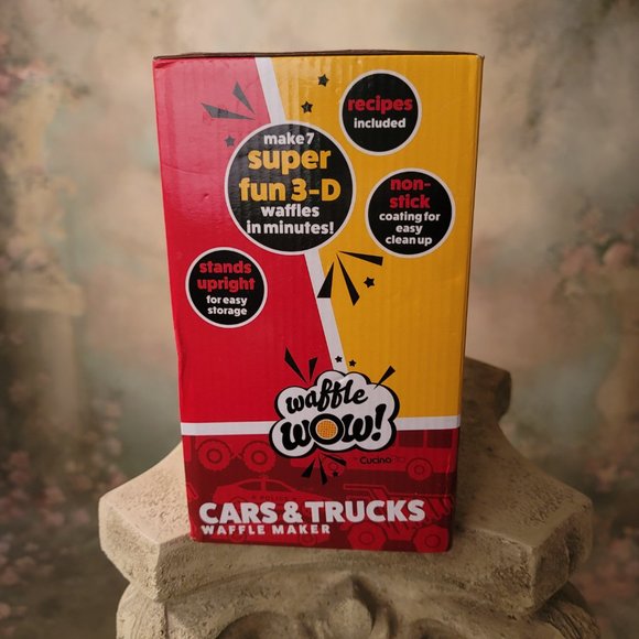 CucinaPro WOW Cars & Trucks Mini Waffle Maker - Create 7 Shaped Vehicles - Picture 5 of 7